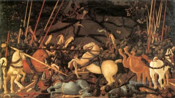  della - Bernardino Della Ciarda arrojado de su caballo Renacimiento temprano Paolo Uccello